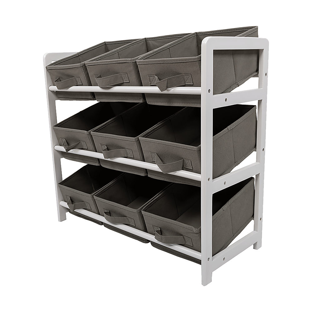 Kids Toy Box Storage Unit Drawers Childrens Bedroom Shelf Baby Nursery Furniture Grey
