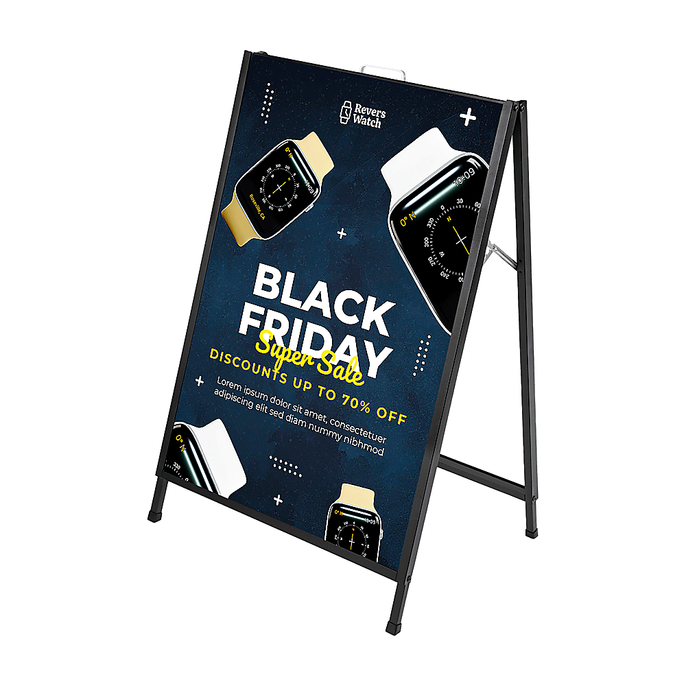 A-Frame Sign 60x90cm ??Outdoor Sidewalk Steel Poster Board Display Stand