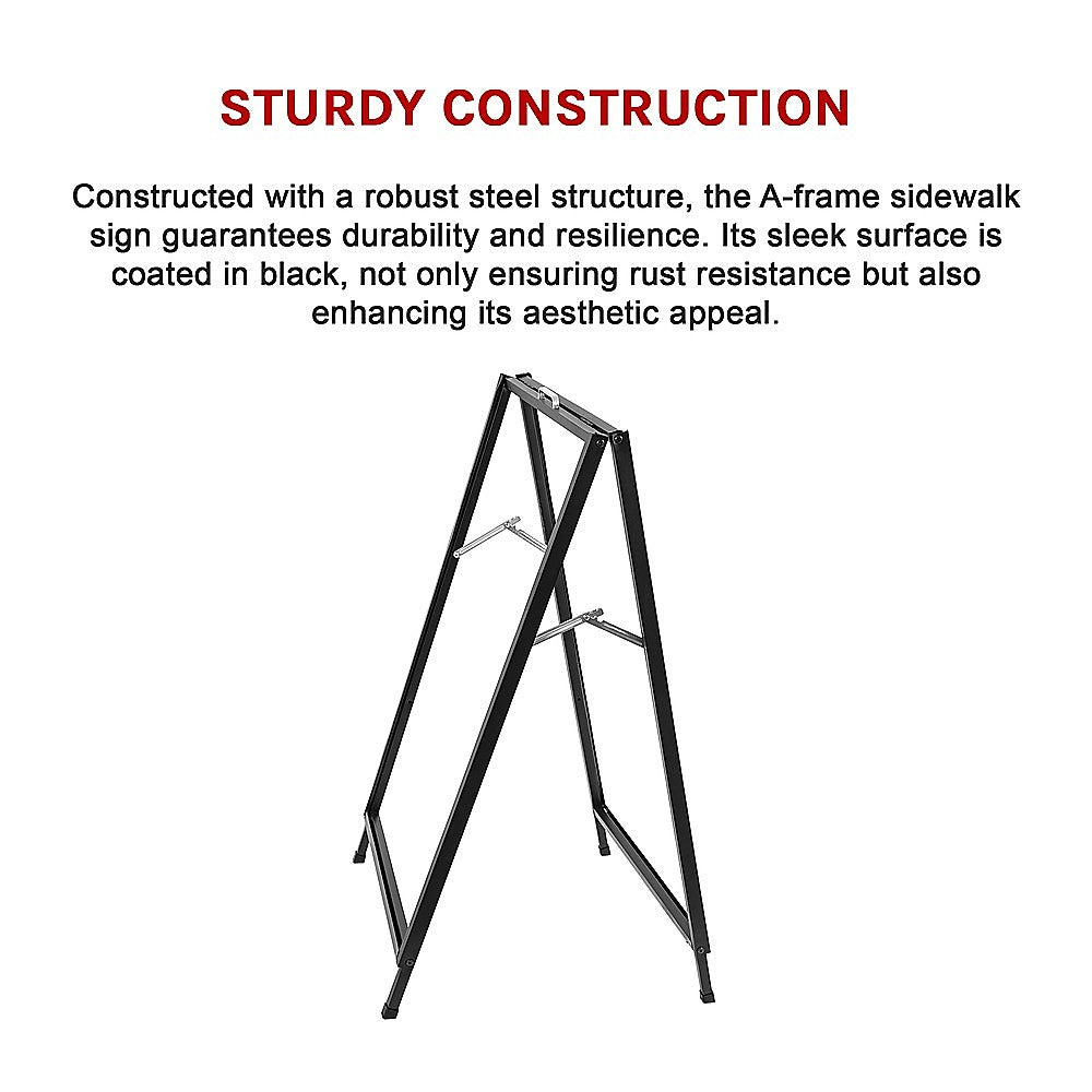 A-Frame Sign 60x90cm ??Outdoor Sidewalk Steel Poster Board Display Stand