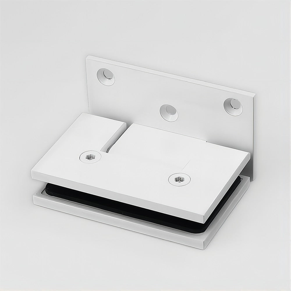 90cm Frameless Swing Bath Screen – White Hardware with Stainless steel hinge for Modern Bathrooms