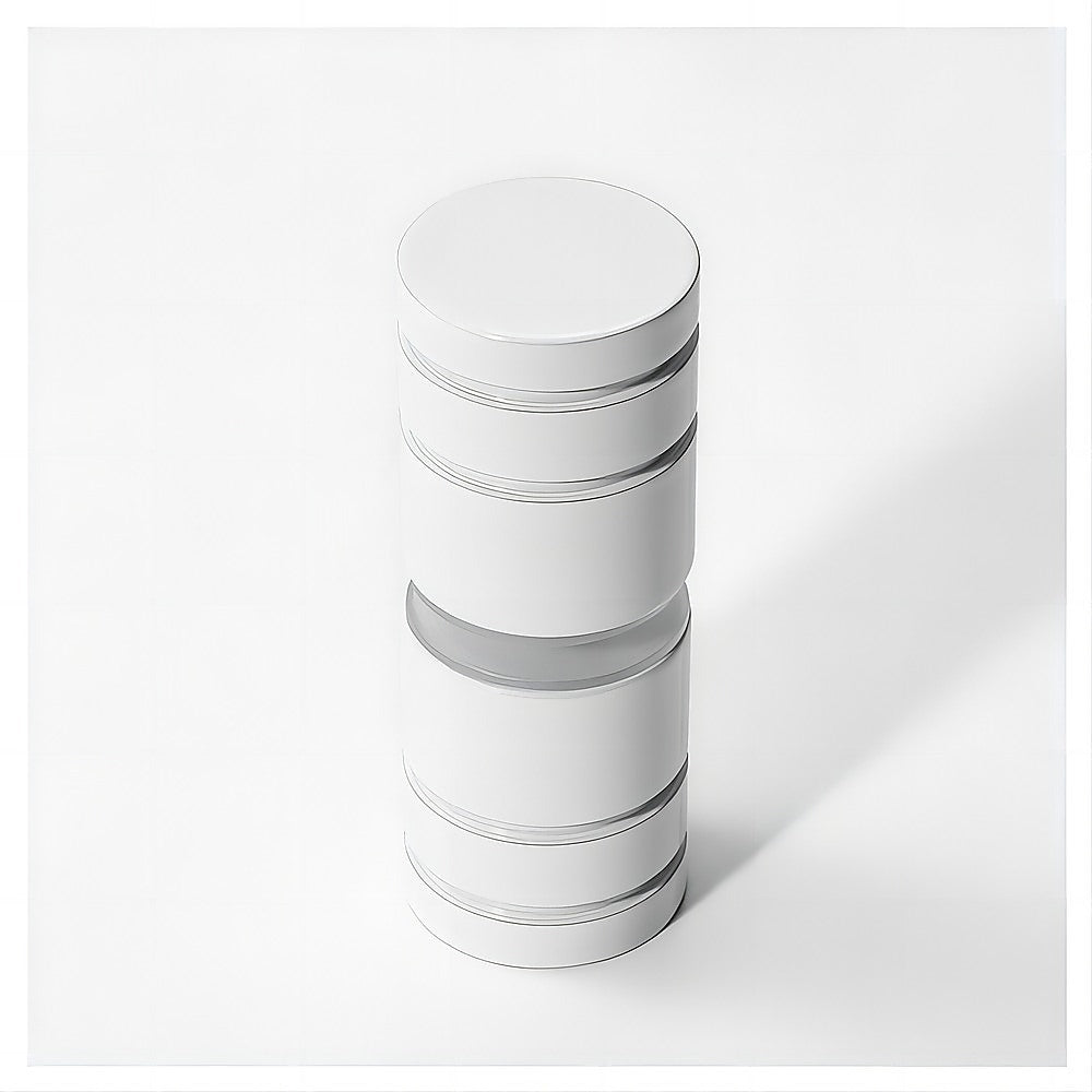 120cm Wall to Wall Frameless Shower Screen with White Brackets and Brass Hinges, Round Knob Handle