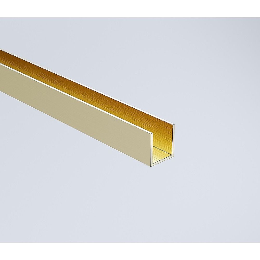 110cm Wall-to-Wall Frameless Shower Screen – Gold Wall Channel and Floor Channel with Brass Hinges & Square Double Pull Handle