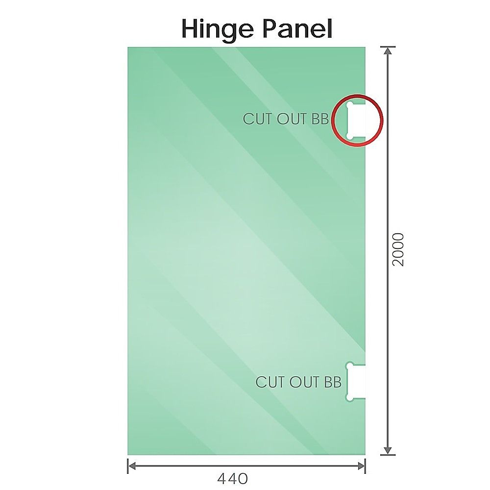 90cm Frameless Diamond Shower Screen – Gunmetal U-Brackets with SS Hinges & Square Knob Handle