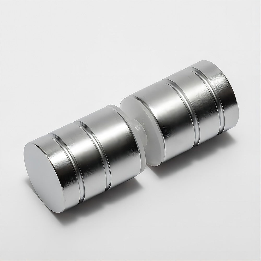 100cm Frameless Diamond Shower Screen – Nickel F-Brackets with SS Hinges & Round Knob Handle