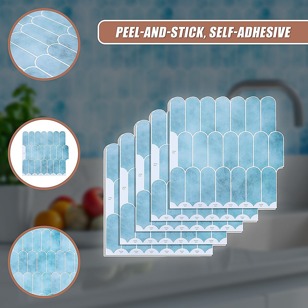 5pcs 3D Wall Stickers Self-adhesive Wallpaper Resistant High Temperature