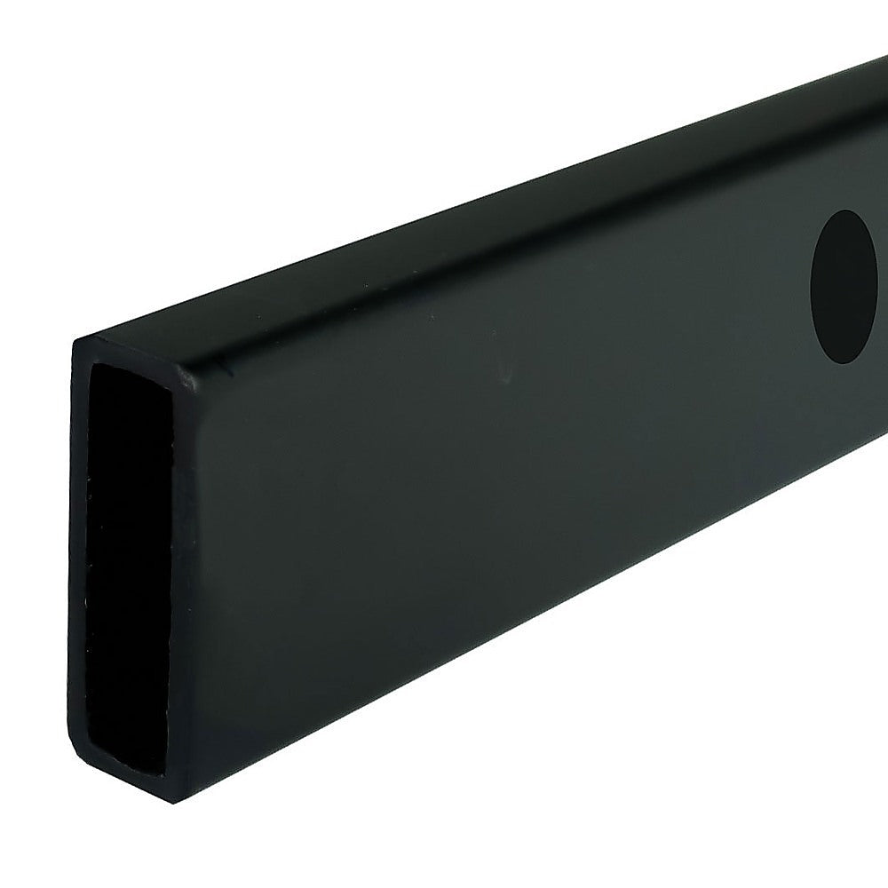 180cm Frameless Glass Sliding Shower Door – With Black Rail and Wall Channel for Modern Bathrooms
