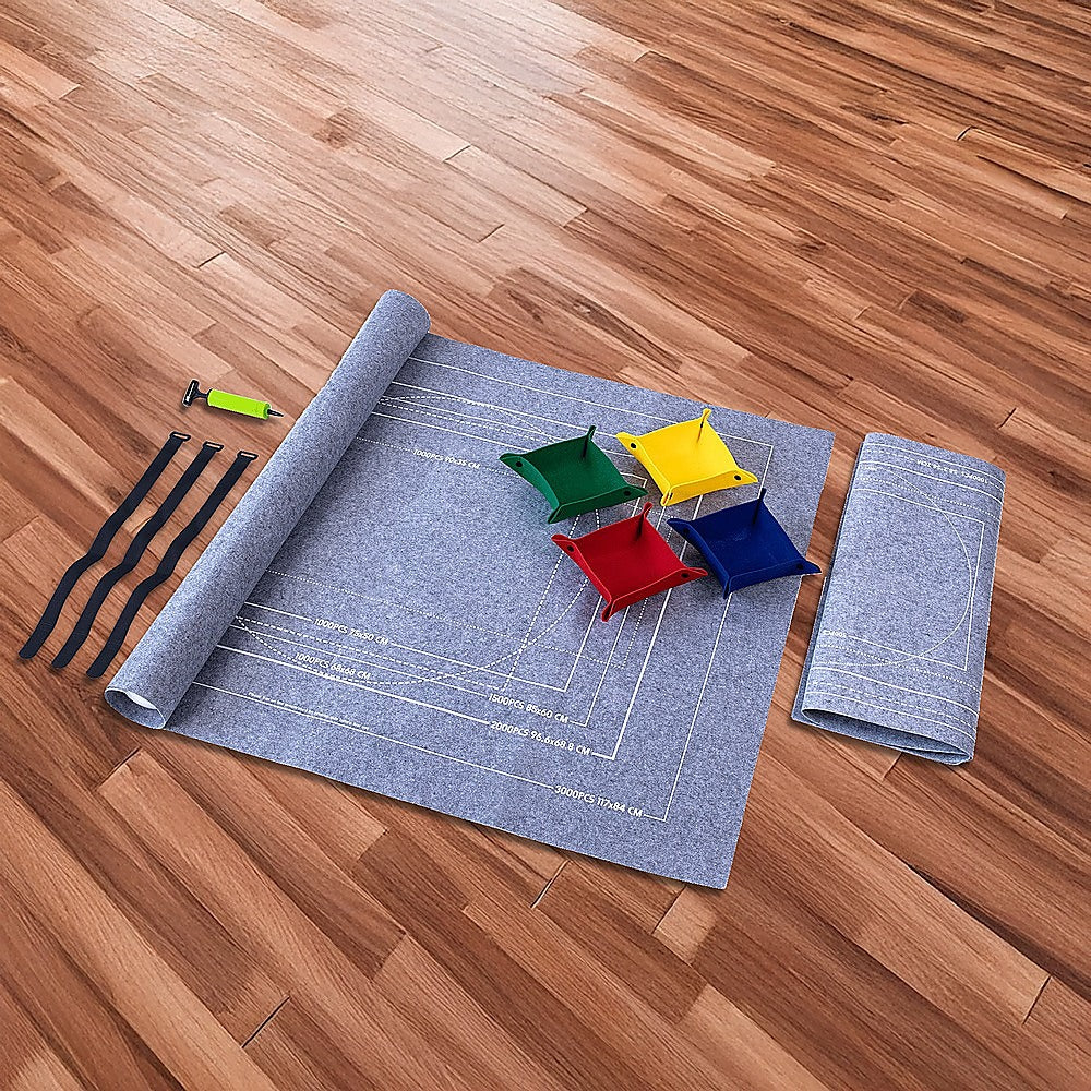 Puzzles Rollers 2 Sets Table Jigsaw Puzzles Felt Mat Board Inflator Puzzle Blanket