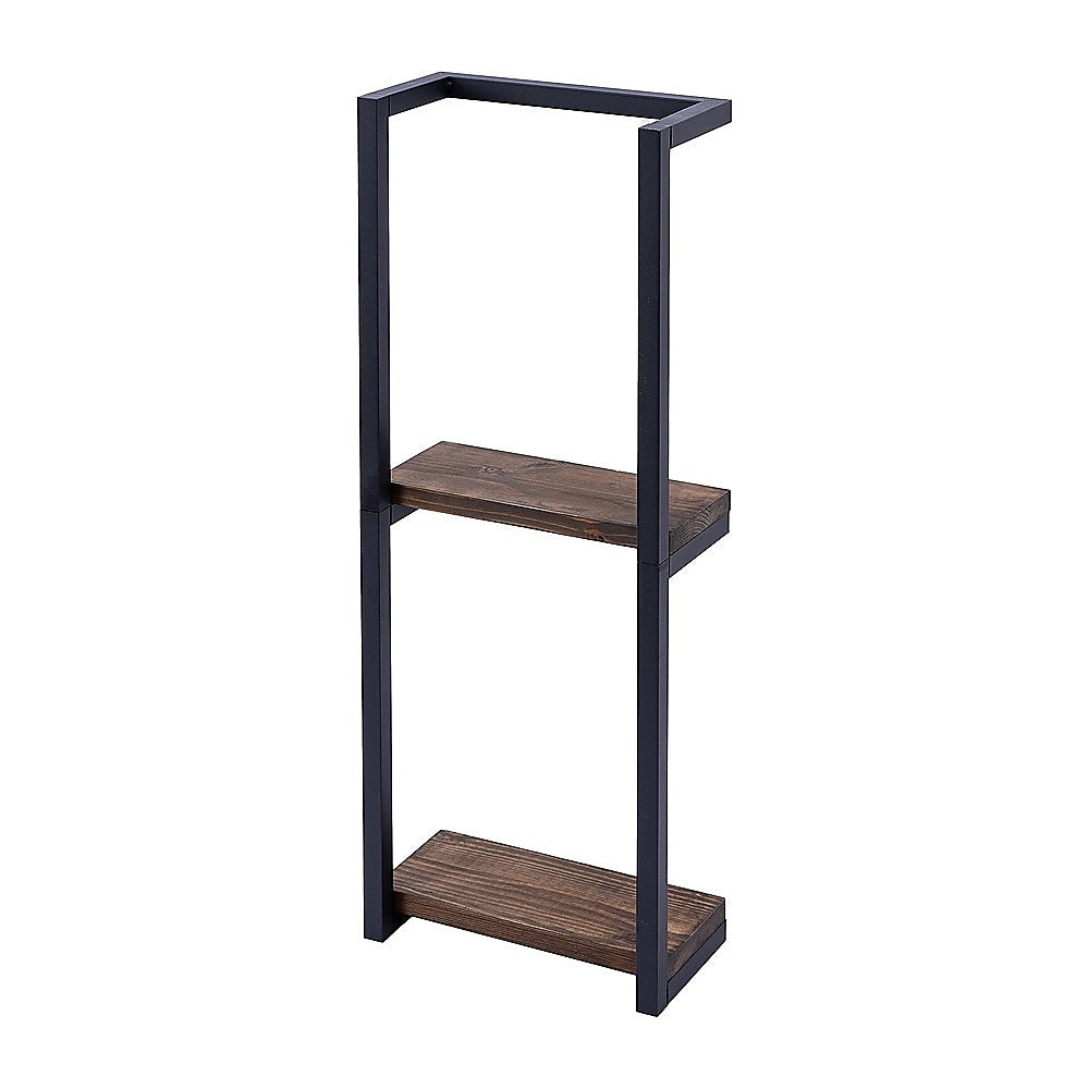 Stylish Bathroom Towel Storage Rack with Wooden Shelves
