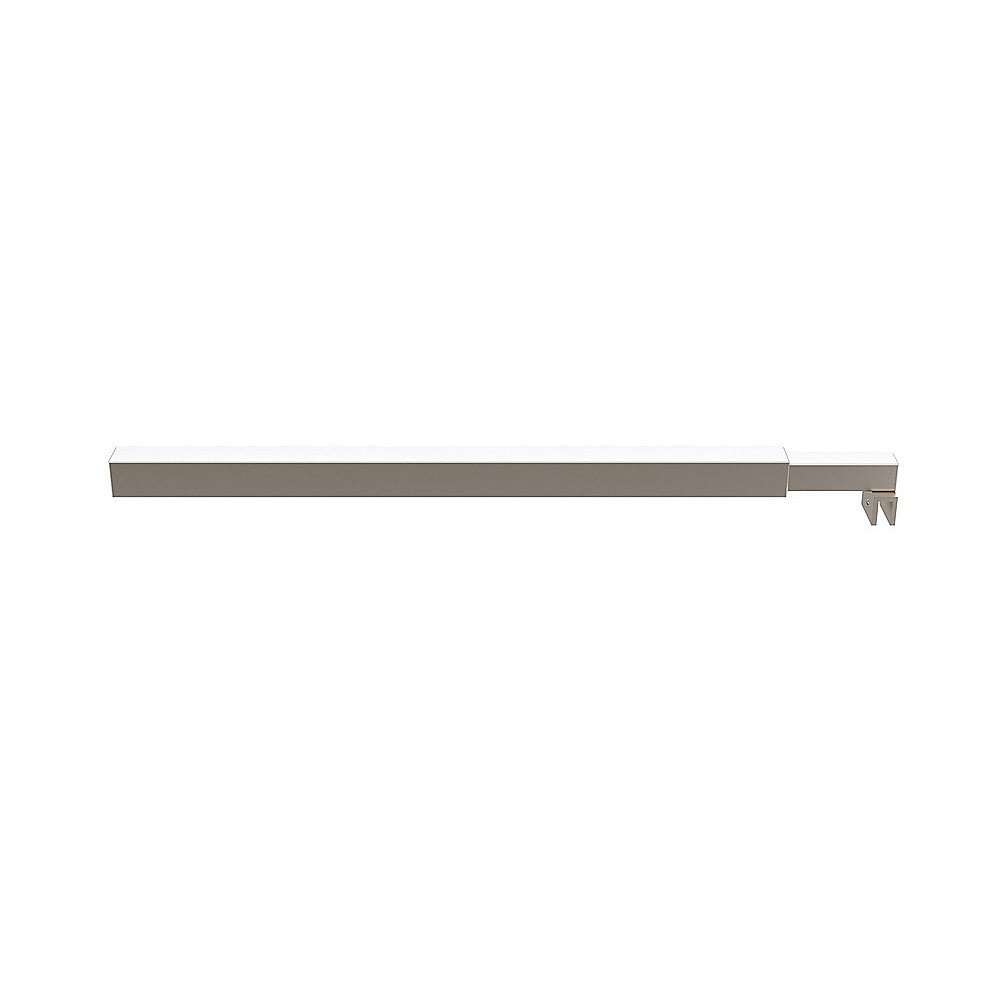 90cm Reeded Glass Shower Screen with Nickel F-Brackets and Square Pole
