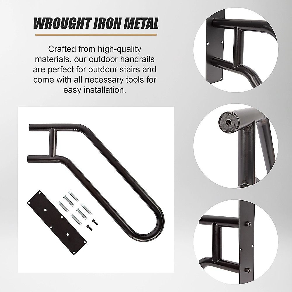 Handrail Steps Railing Outdoor Indoor Metal Rail
