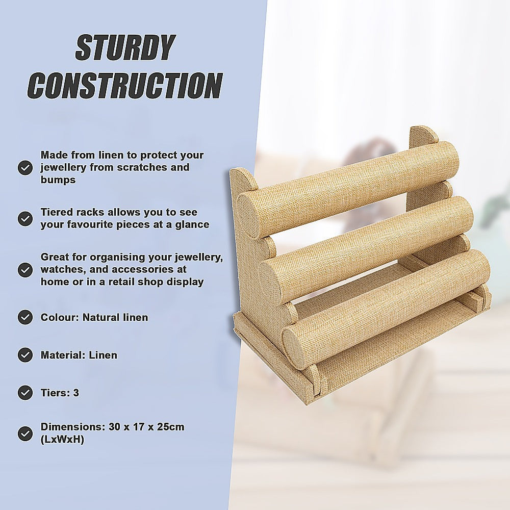 3-Tier Triple Bar Jewellery Display Rack