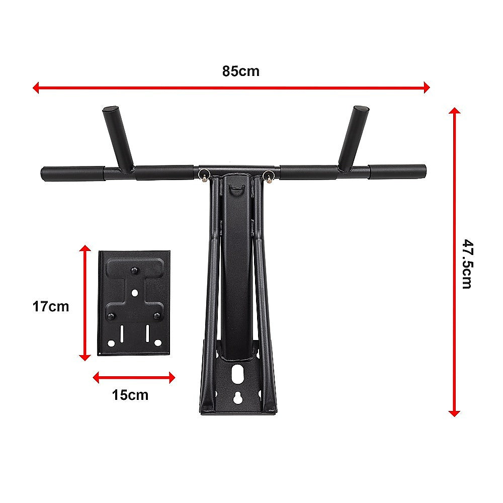 Wall Mounted Pull Up Bar 2 IN 1 Pull Up Dip Bar Station Outdoor Strength Training Home Gym