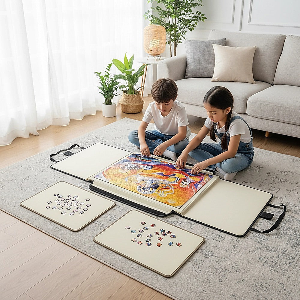 Portable Jigsaw 1000 Pieces Board Puzzle Storage Carry Safe Case Carrier