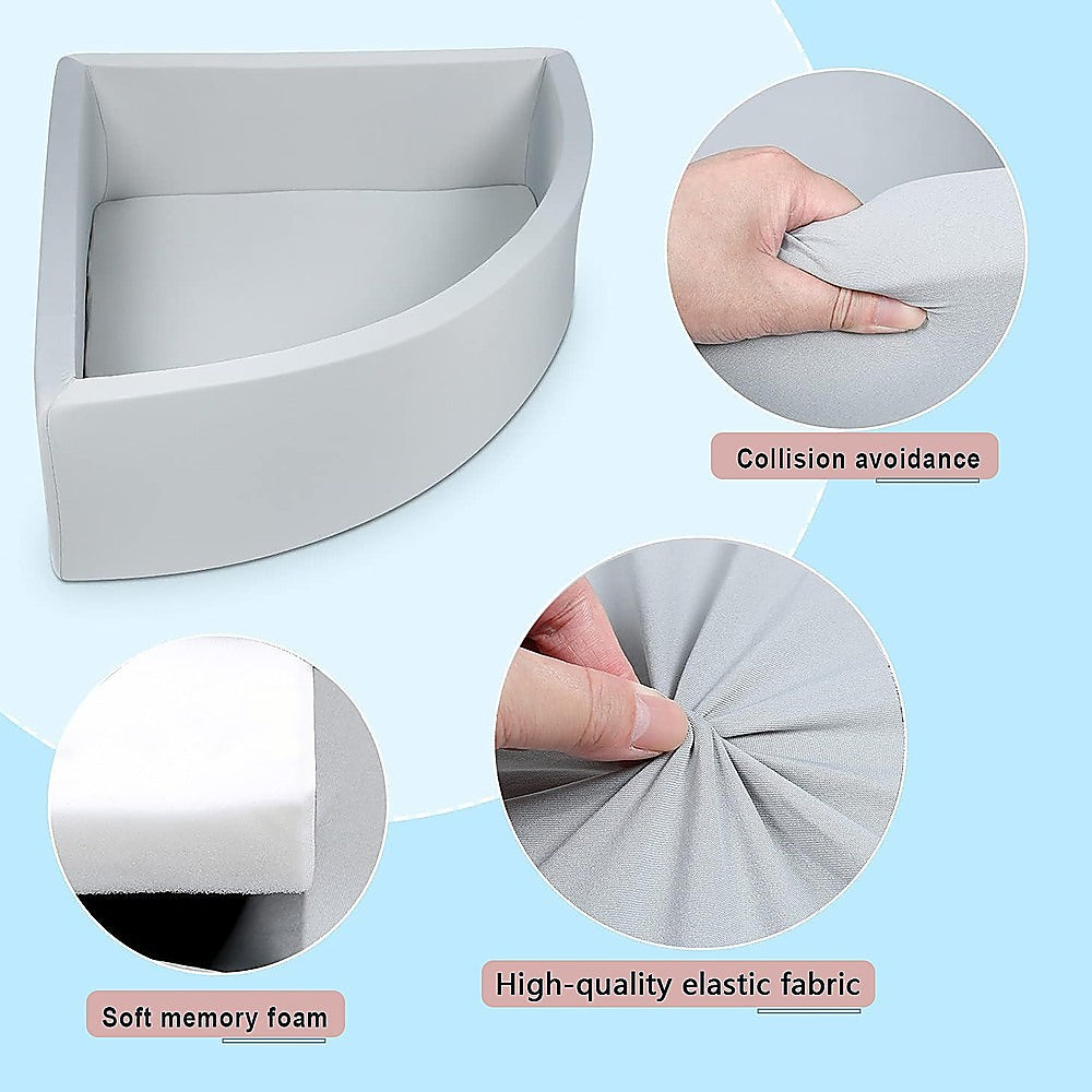 Corner Ball Pit Playpen Enclosure – Safe Grey Play Area for Babies and Toddlers, Indoor or Outdoor