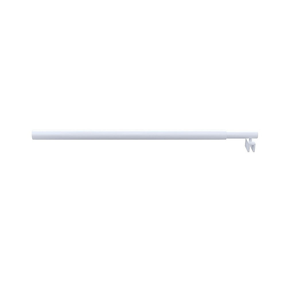70x210cm Glass Shower Screen with White F-brackets & Round Pole