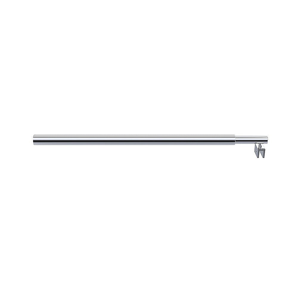 80x210cm Glass Shower Screen with Chrome F-brackets & Round Pole