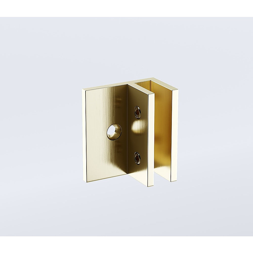 100x200cm Glass Shower Screen with Gold F-Brackets
