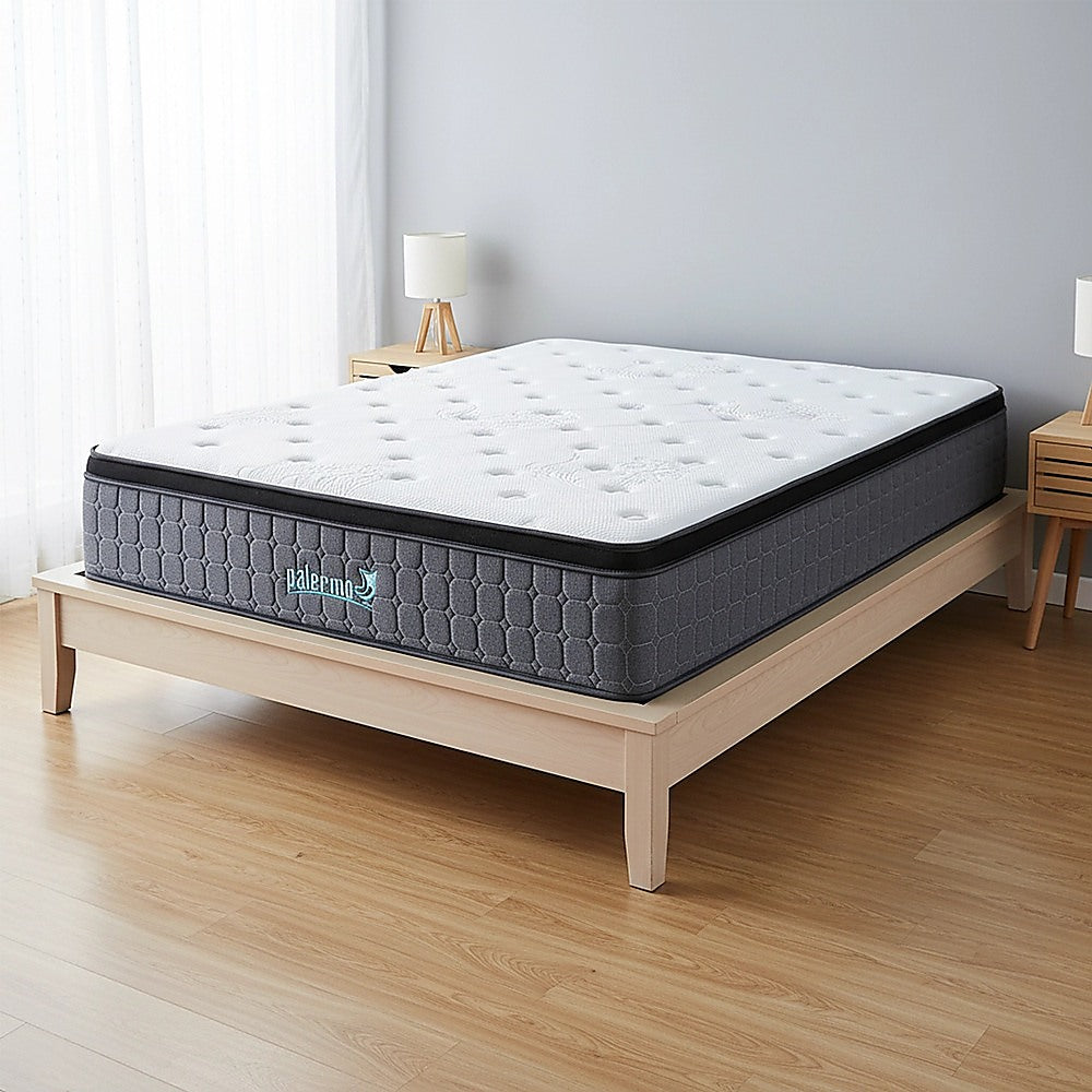 Double Euro Top Pocket Spring Mattress Motion Isolation Comfort with CertiPUR-US Certified Foam Layers