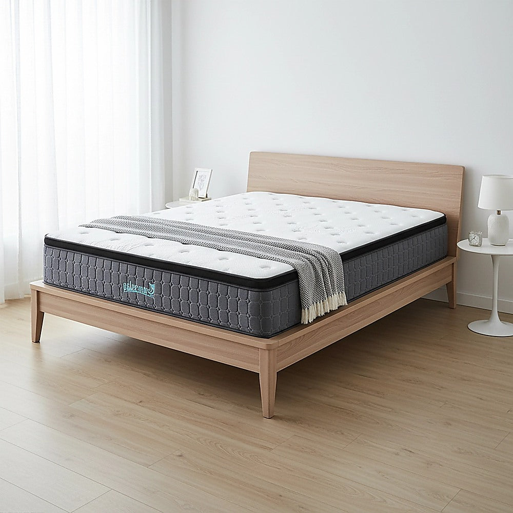 Double Euro Top Pocket Spring Mattress Motion Isolation Comfort with CertiPUR-US Certified Foam Layers