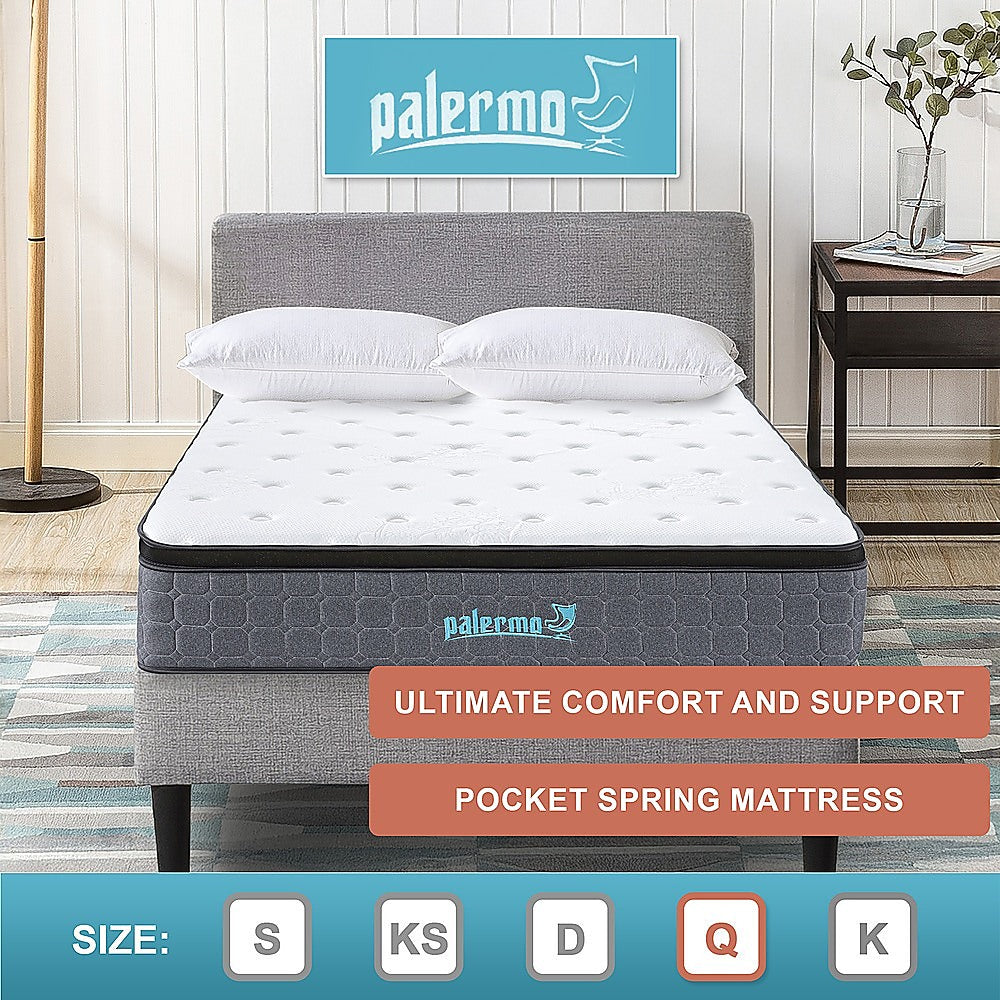 Queen Euro Top Pocket Spring Mattress – Motion Isolation Comfort with CertiPUR-US® Certified Foam Layers
