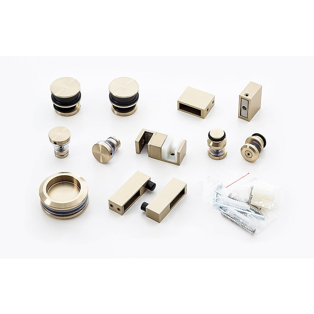 Hardware Accessories for Frameless Glass Sliding Door Shower Screen in Gold
