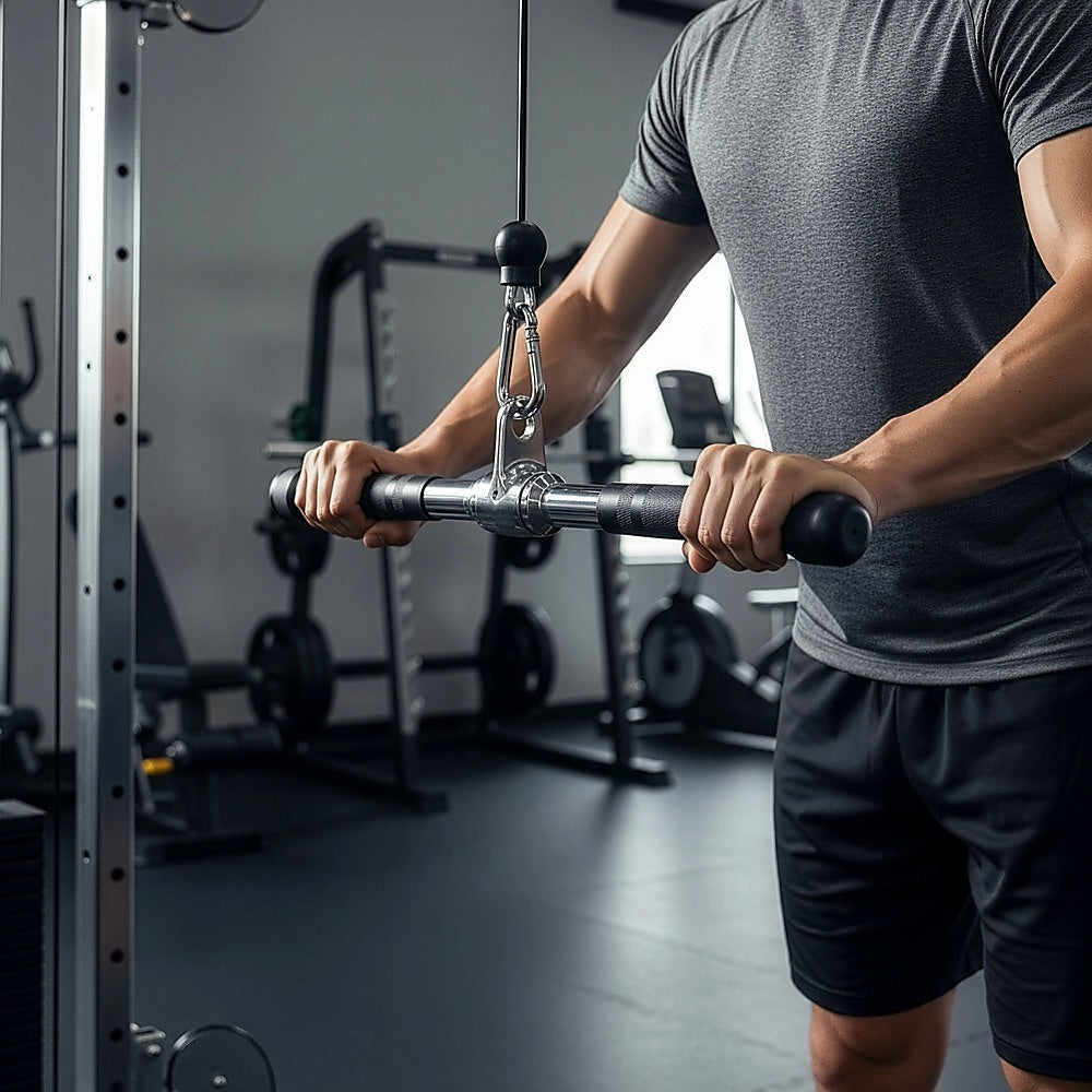 Revolving Straight Bar Gym Cable Attachment