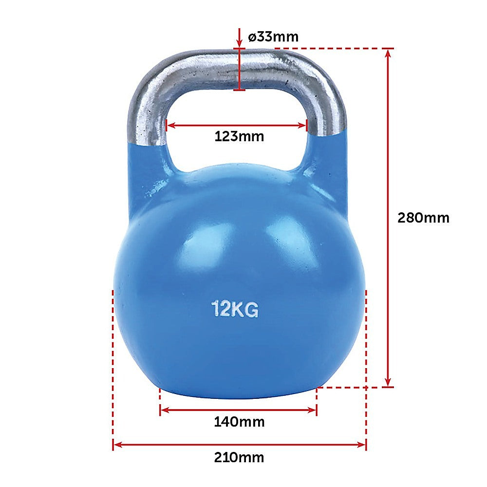 12kg Pro-Grade Steel Kettlebell – Heavy Duty Strength Training