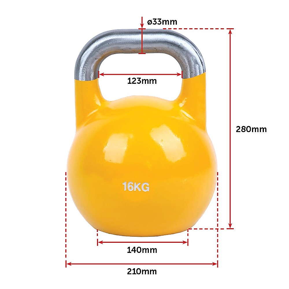 16kg Pro-Grade Steel Kettlebell – Heavy Duty Strength Training