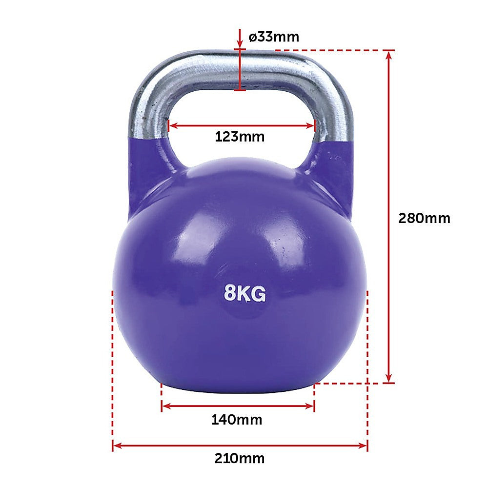8kg Pro-Grade Steel Kettlebell – Heavy Duty Strength Training