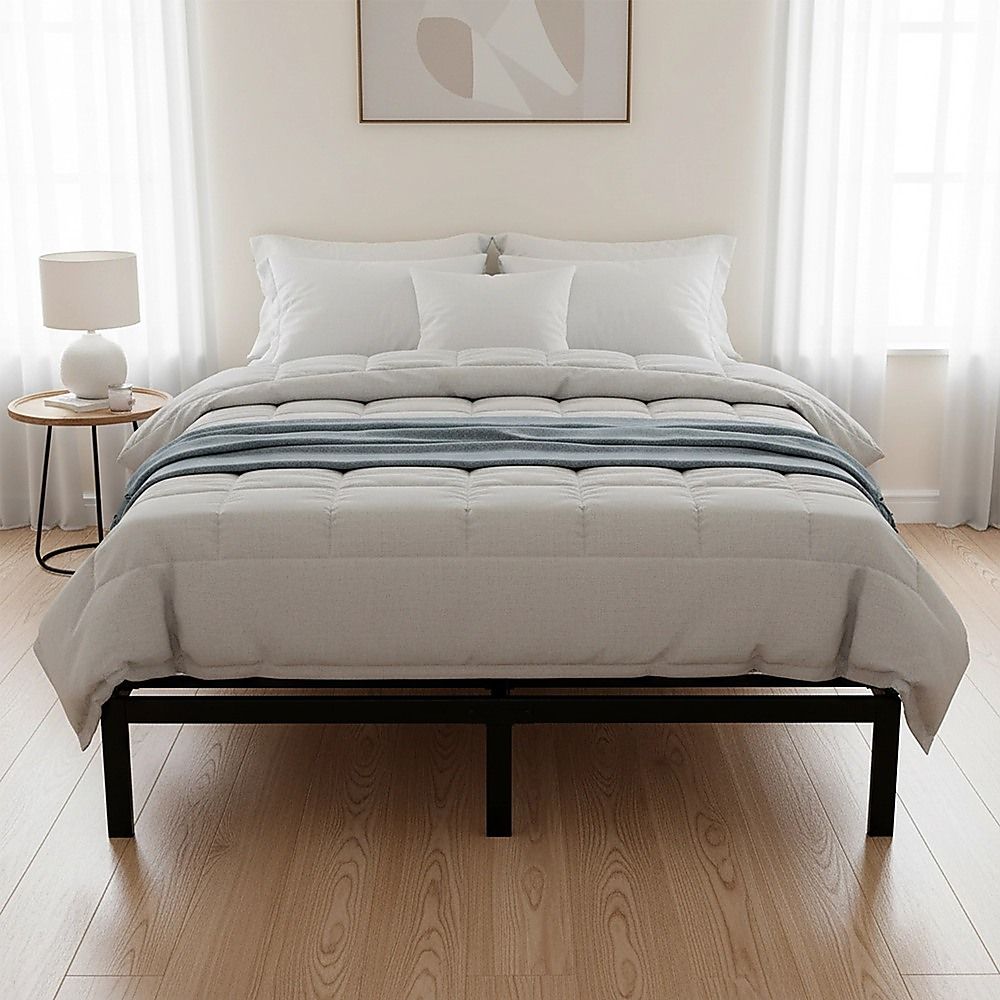 Queen Full Metal Bed Frame Base ? Sturdy Steel Bed Base for Australian Mattress