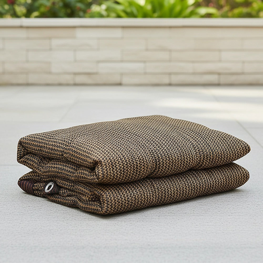 15m x 2m Fence Windscreen Privacy Screen Shade Cover Coffee Fabric Mesh Garden