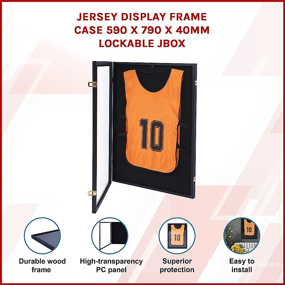 Jersey Display Frame Case 590 x 790 x 40mm Lockable JBox