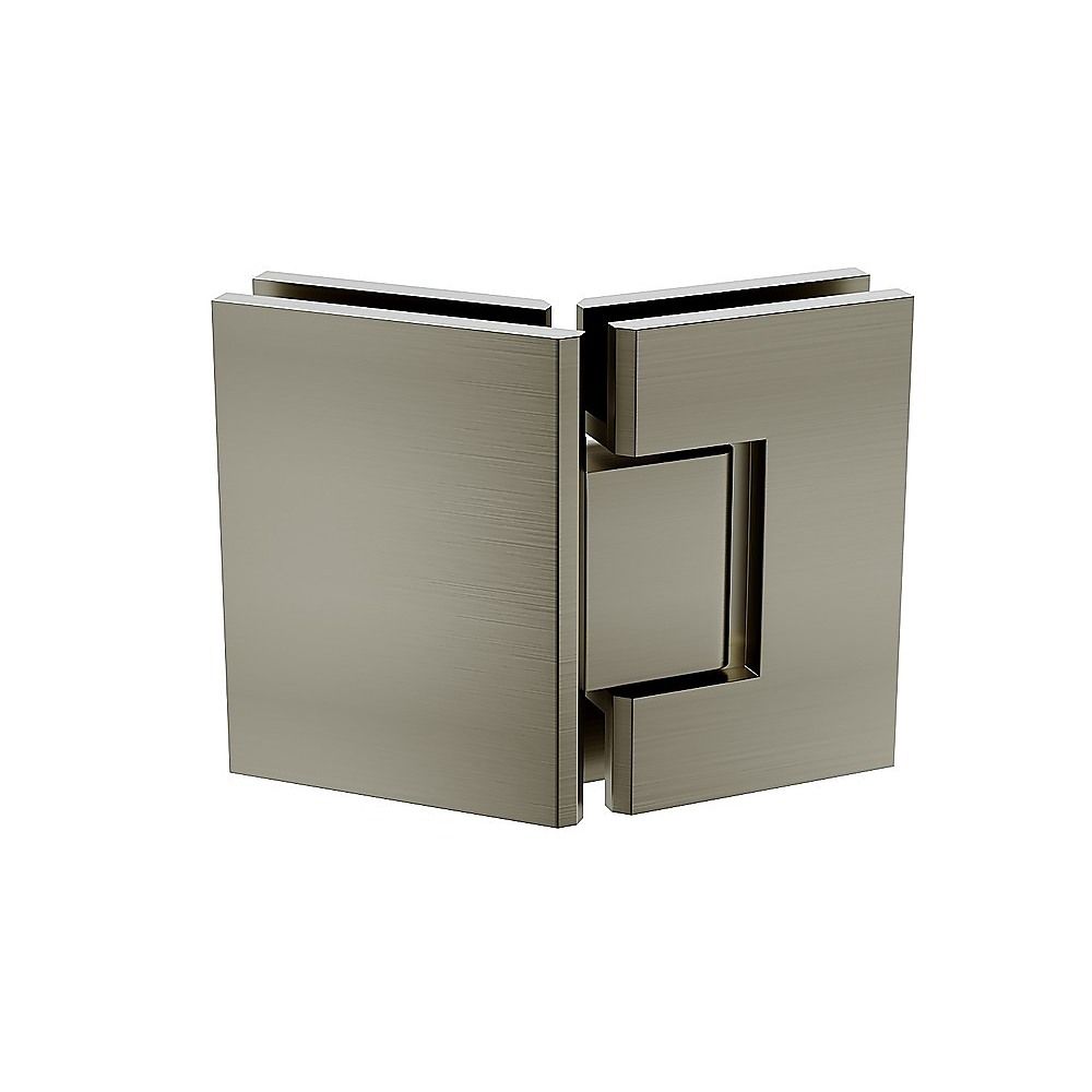 90cm Frameless Diamond Shower Screen with Gunmetal Channels and SS Hinges