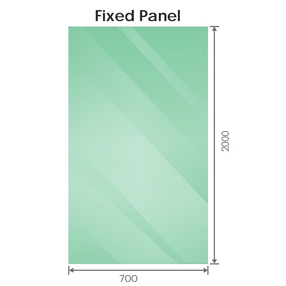 110x70cm Corner Frameless Shower Screen – Gold Wall Channel with SS Hinges for Modern Bathroom Style