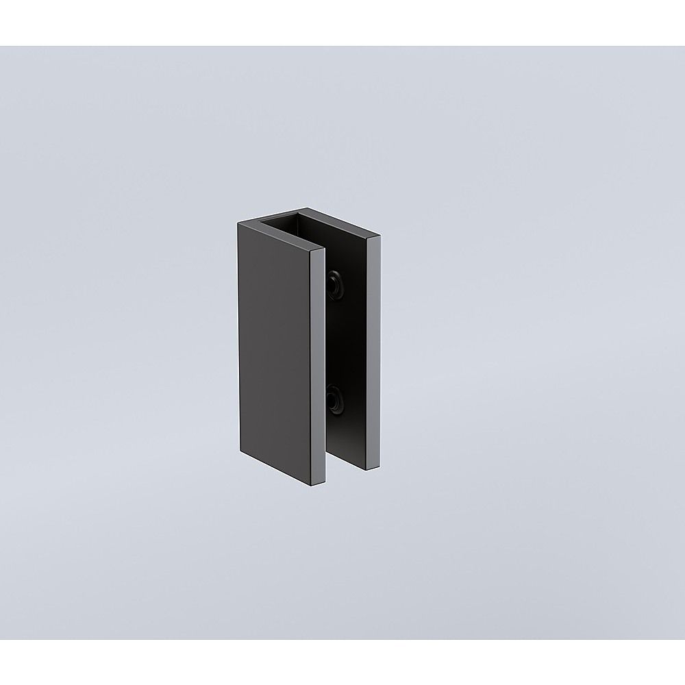 90x100cm Double Door Corner Shower – Black U-Brackets with SS Hinges for Contemporary Bathrooms