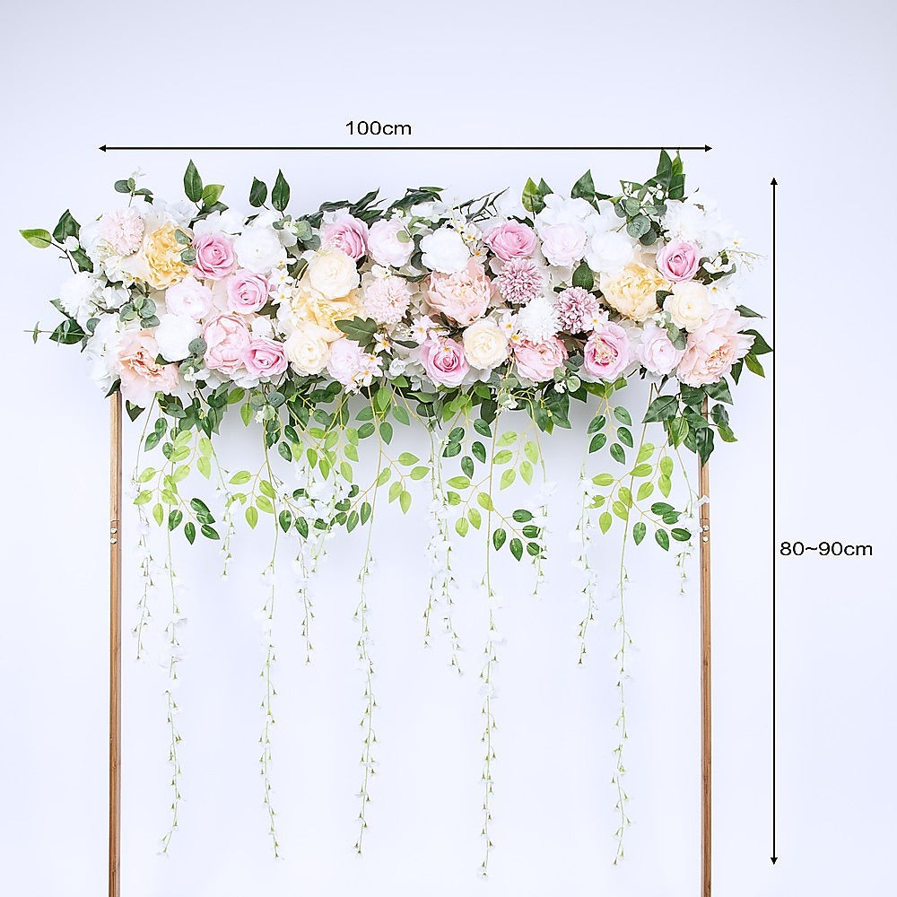 1M Artificial Flower Runner Arrangement Panel Wall Rose DIY Wedding Party D?cor
