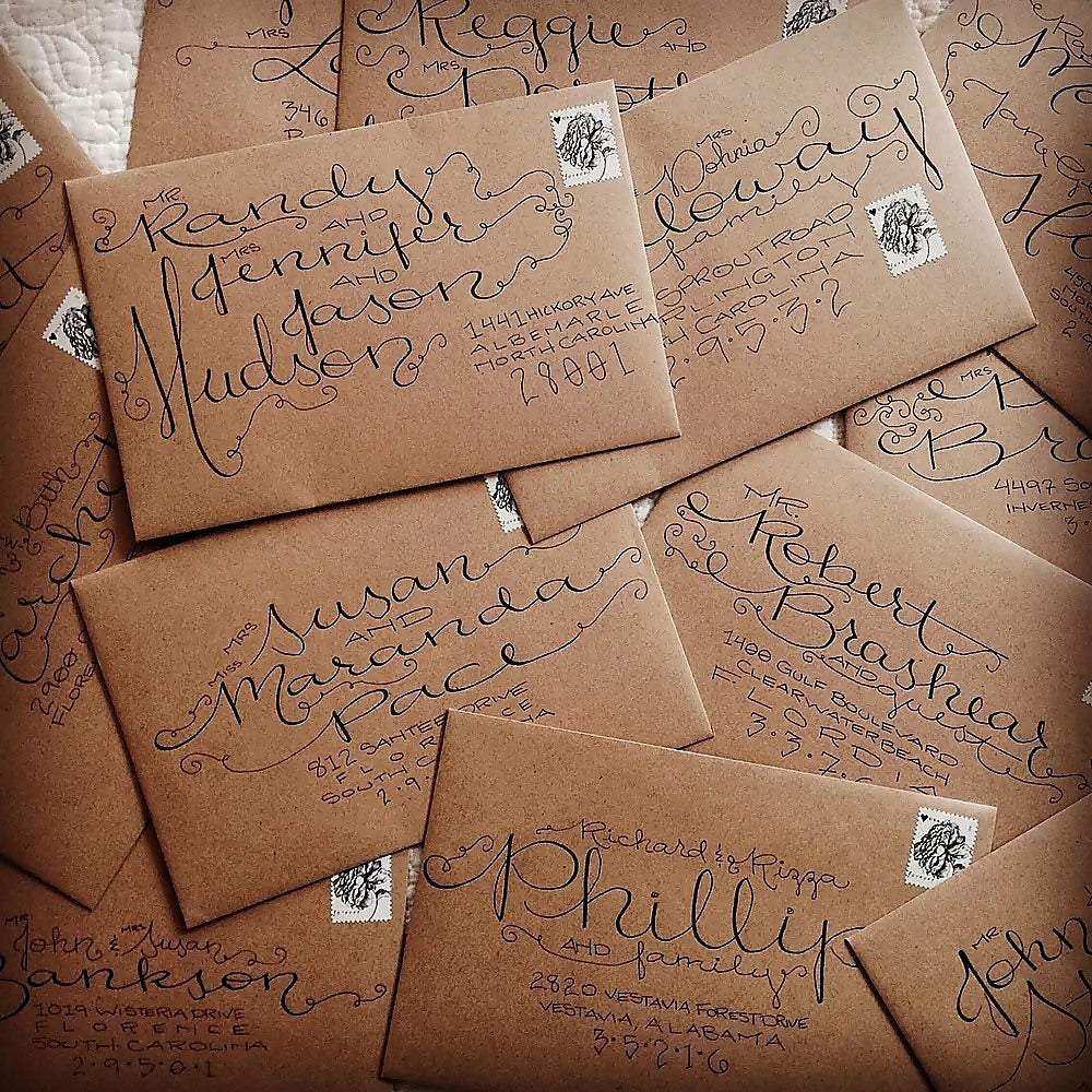 100 x Brown Kraft Envelopes for Wedding Cards