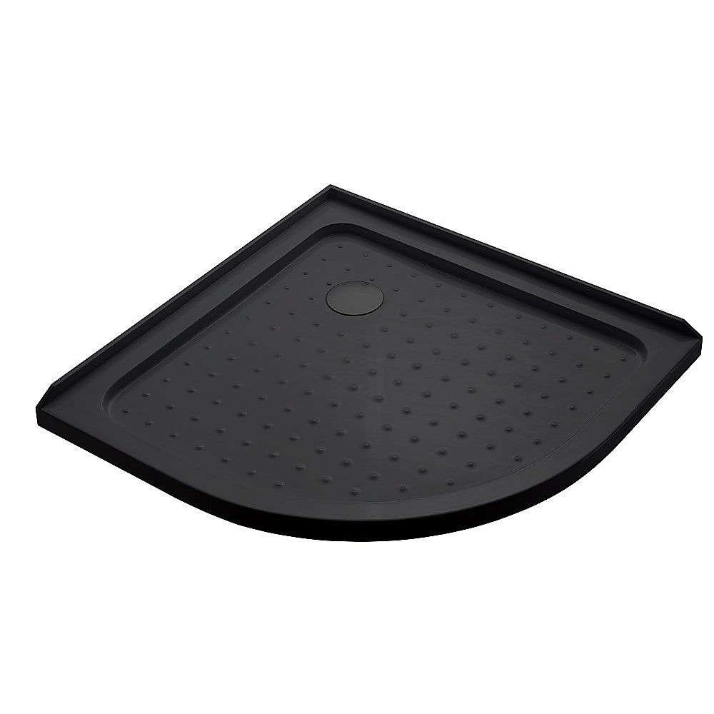 100x100cm Rounded Curved Shower Base in Black