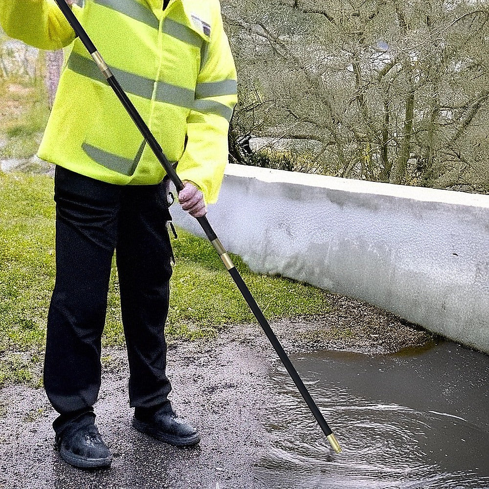 9m Drain Rod Set Kit Plunger Worm Scraper Cleaning Rods Rodding Carry Bag