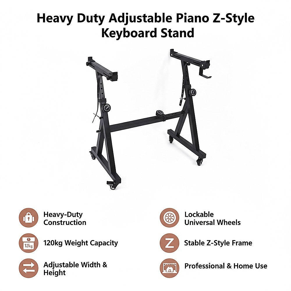 Z-Style Keyboard Stand ??Heavy Duty Adjustable Piano Stand for Digital Keyboards & Portable Use