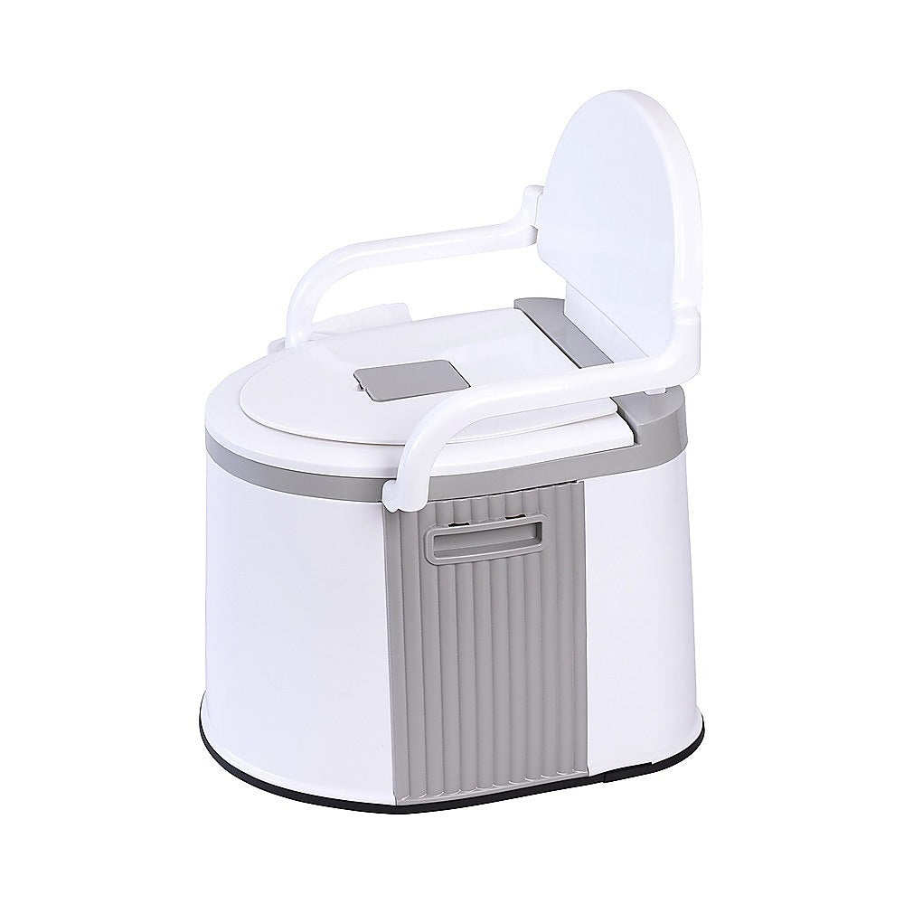 19L Camping Portable Toilet ??Outdoor & Indoor Travel Commode Potty with Built-In Tissue Box