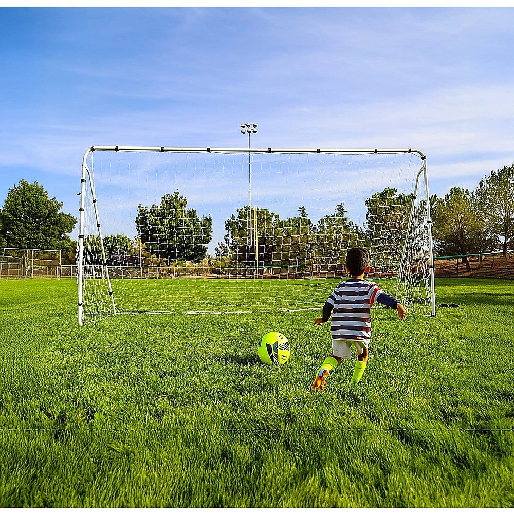 3.6m x 1.8m Portable Soccer Goal Net Steel Post Frame Backyard Football Training Set