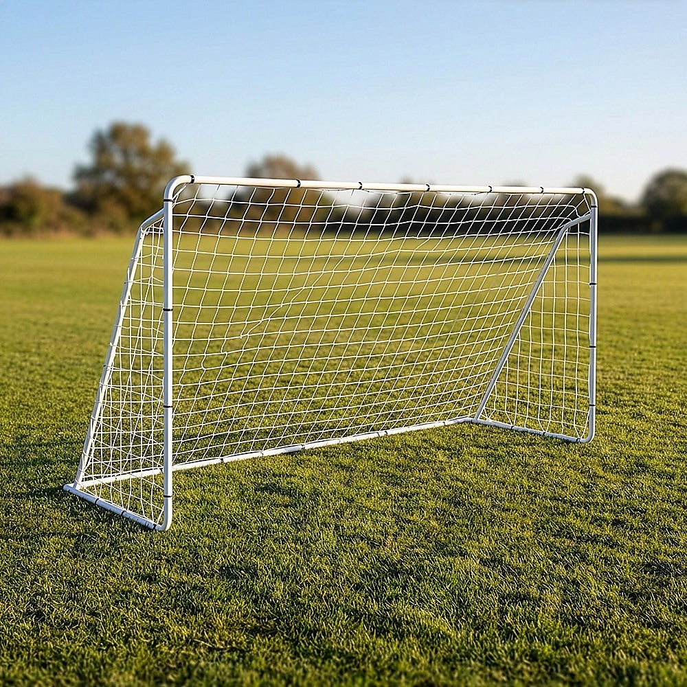 3.6m x 1.8m Portable Soccer Goal Net Steel Post Frame Backyard Football Training Set