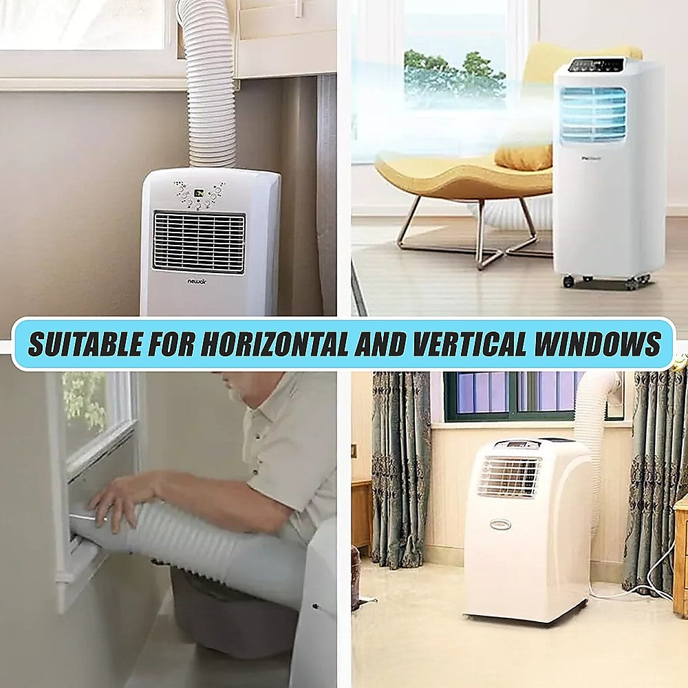 Portable Air Conditioner Window Kit – Exhaust Hose Adaptor Pipe & Slide Plate