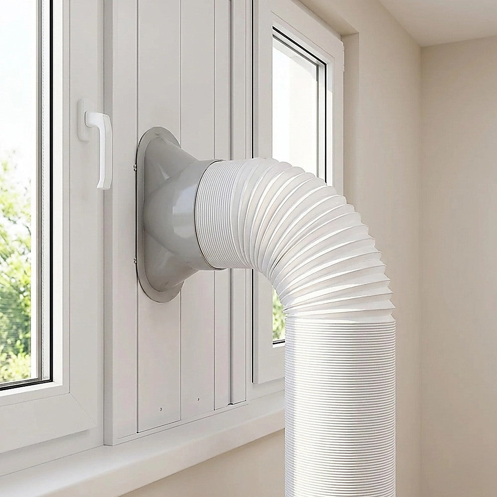 Portable Air Conditioner Window Kit – Exhaust Hose Adaptor Pipe & Slide Plate