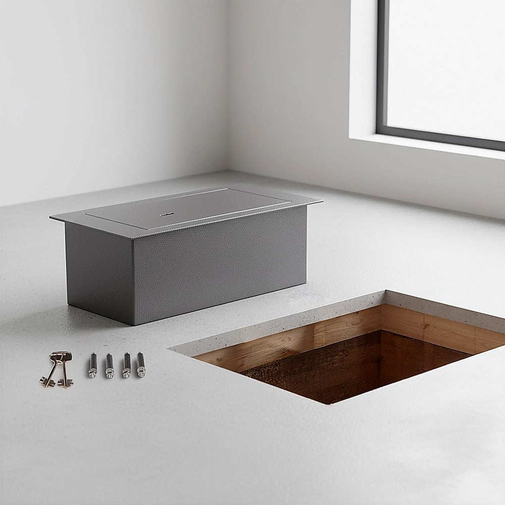 Underfloor Concealed Safe with Key – Heavy Duty Hidden Floor Security Box