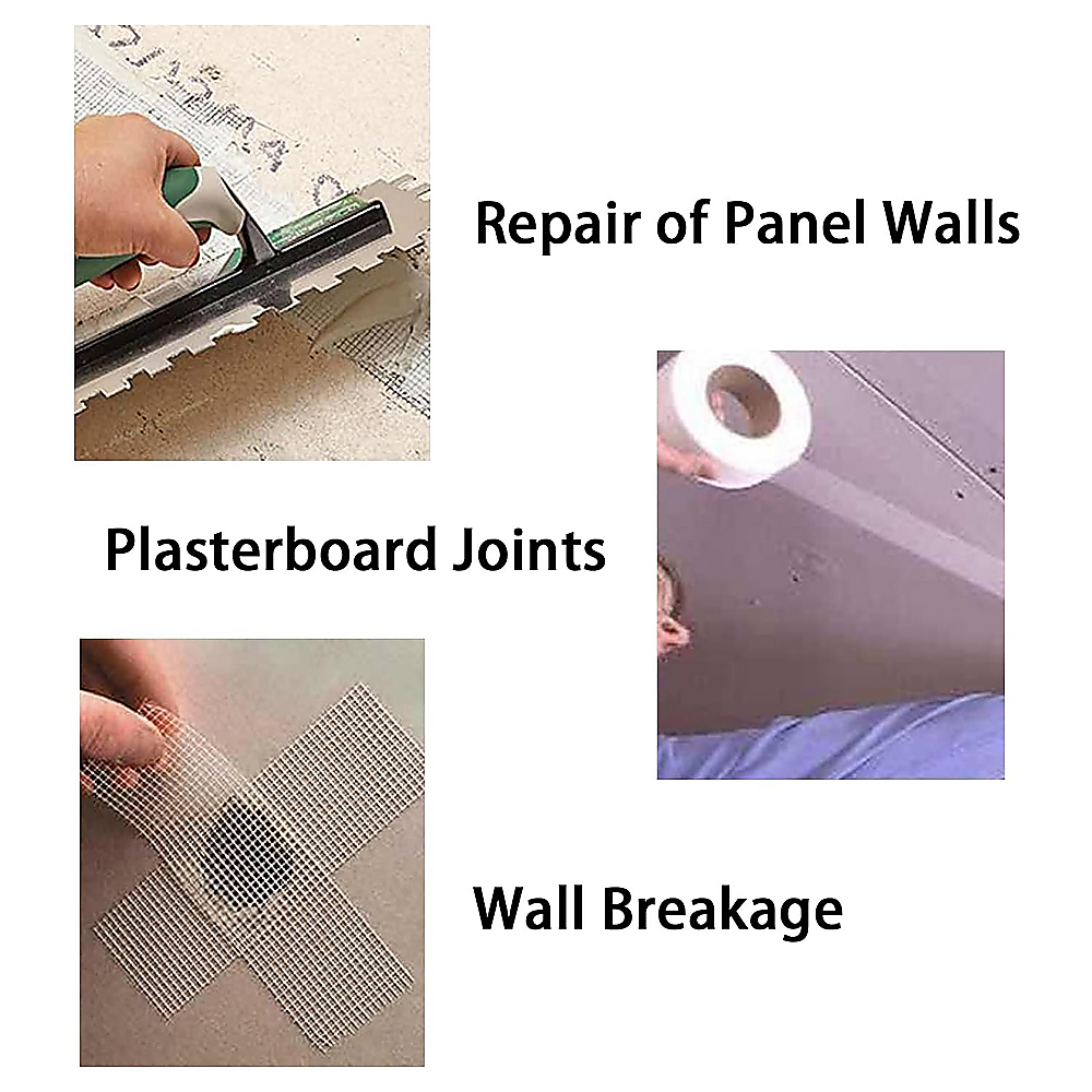 24-Pack Fibreglass Plasterboard Joint Tapes – 50mm x 90m Self-Adhesive Drywall Mesh Rolls