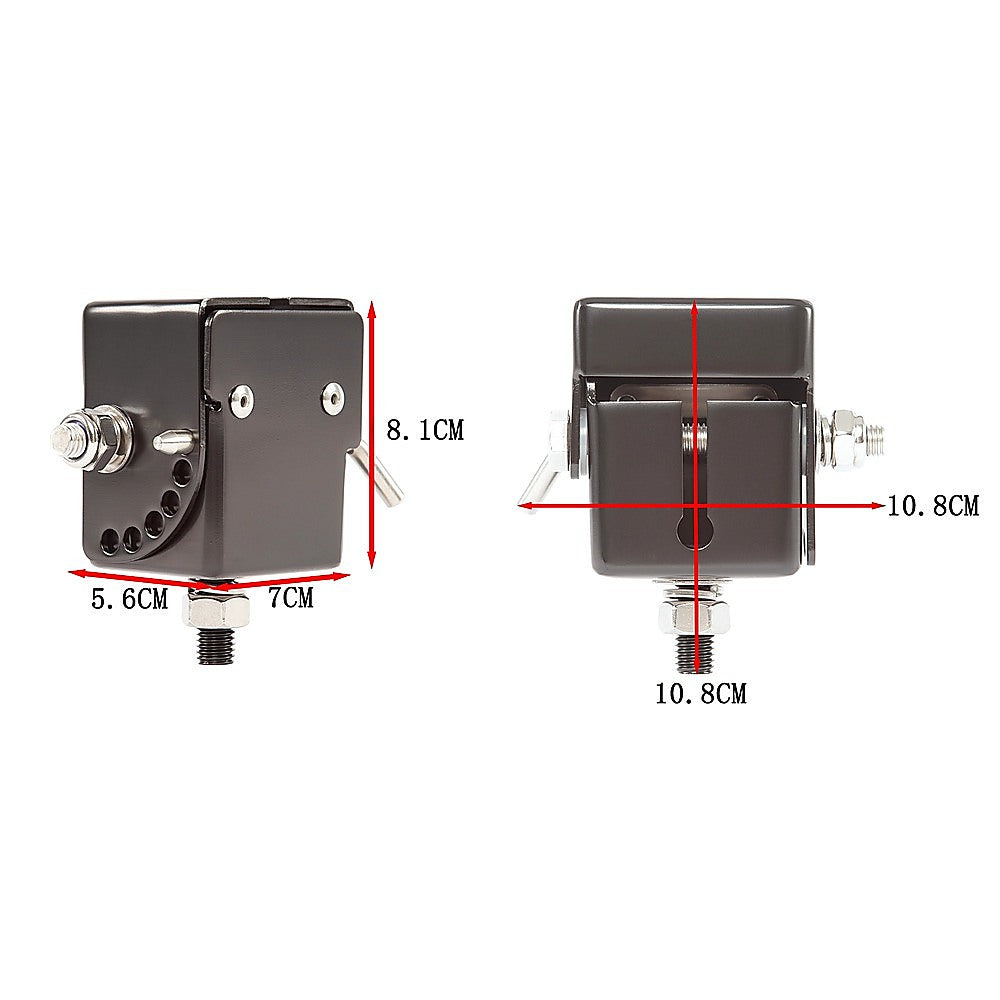 Adjustable Folding UHF Antennas Mount Bracket – Black Bullbar Clamp