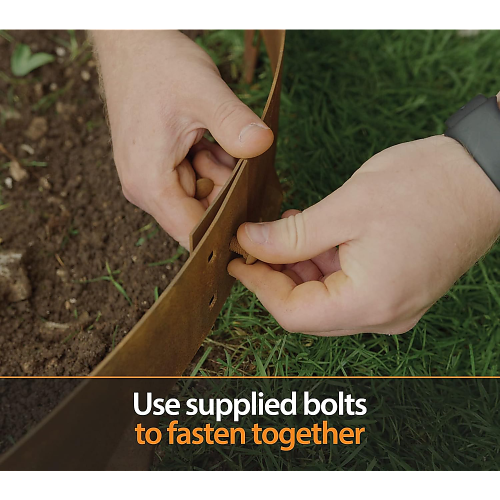 60cm Steel Garden Tree Ring with Spikes – Heavy-Duty Root Barrier & Edging