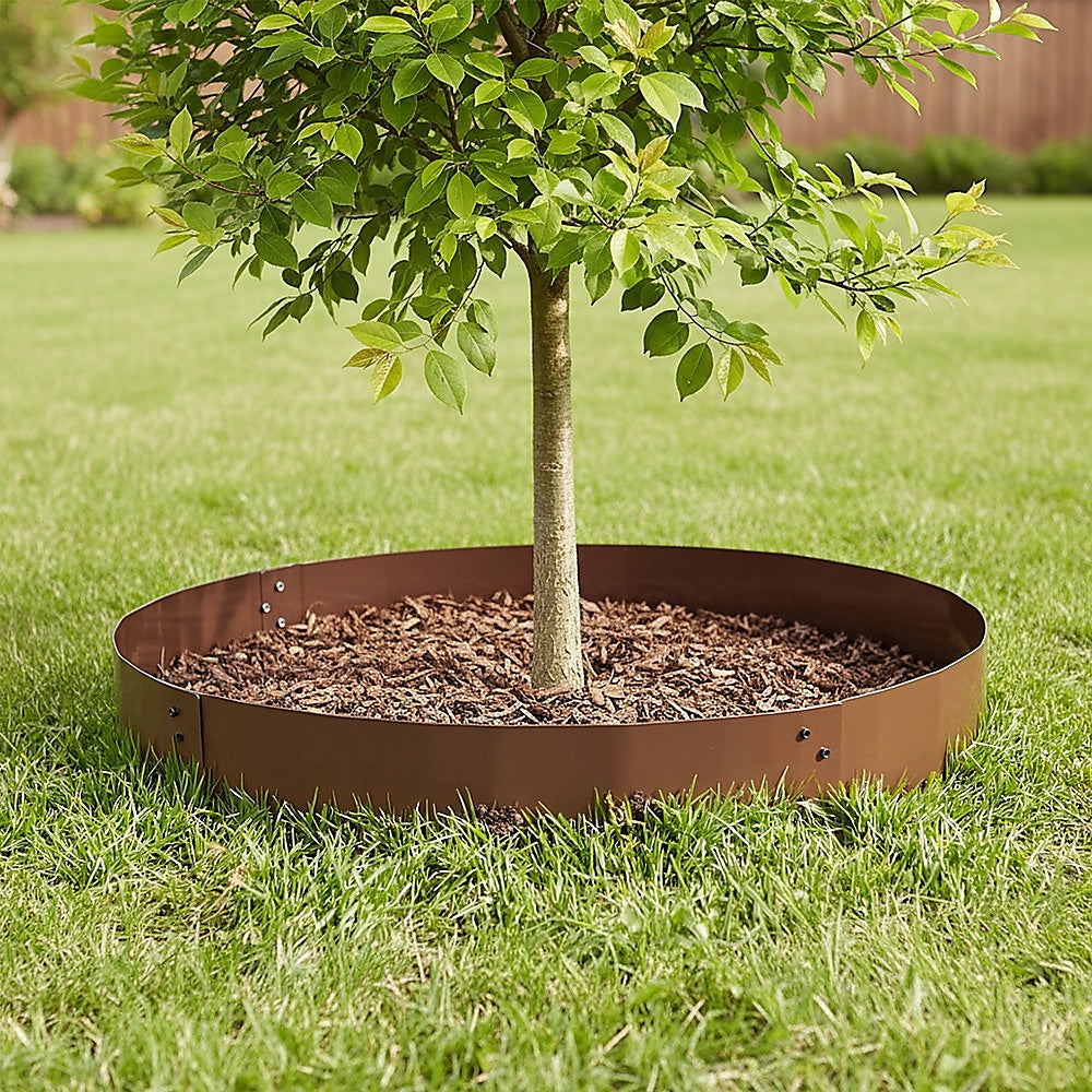 60cm Steel Garden Tree Ring with Spikes – Heavy-Duty Root Barrier & Edging